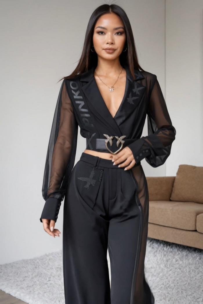 Coordinato • Tessuto trasparente • Eleganza contemporanea ✨