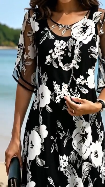 Vestito • Tessuto leggero • Stile floreale elegante 🌸